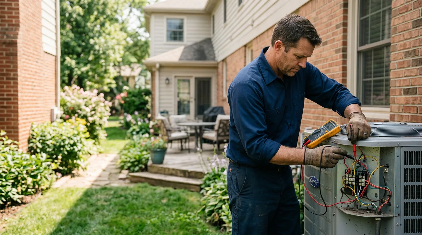 HVAC technician working near Fountain City, IN